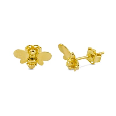 New Bling 9NBSAM-G210136 Gouden Oorknopjes - Dames - Bijtje - 5,4 x 9,6 mm - 14 Karaat - Goud