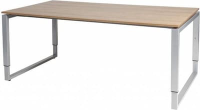 Vergadertafel - Verstelbaar - 180x100 Havana Kersen - alu frame