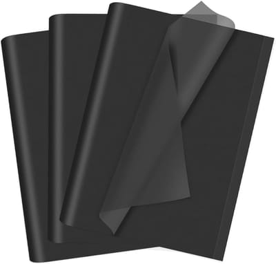 100 Vellen Zwart Tissuepapier, 35 x 50 cm Cadeaupapier Tissuepapier voor Kerstmis Vulling Bloem Kunst Ambachten DIY Verjaardag Bruiloft Cadeau Decoratie
