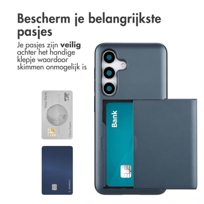 imoshion Hoesje met Pasjeshouder - Geschikt voor Samsung Galaxy S25 - Donkerblauw