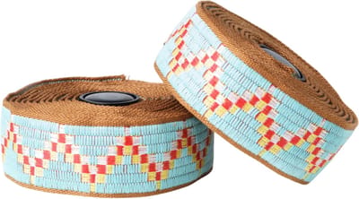 Regenboog Gevlochten Stuurlint voor Racefiets – Antislip Fietsstuurlint EVA Schokabsorberend Comfort Grip Tape - Etnische Stijl Stuurband voor Fietsen - Blauw