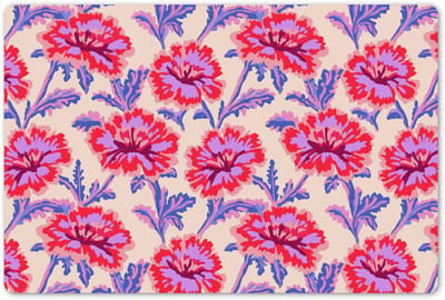 Placemats 45x30 cm - Placemat kunststof - 1 stuk - Bloemen - Patroon - Meerkleurig - Borden onderleggers - Decoratie voor op tafel - Keuken tafeldecoratie accessoires - Vinyl onderlegger - Tafelversiering