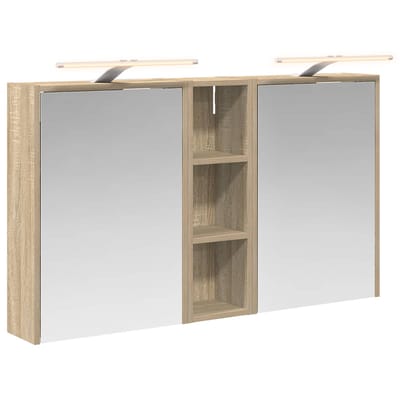 vidaXL - Badkamerkast - set - 3 - st - 106 - x - 16 - x - 62,5 - cm - Bewerkt - hout