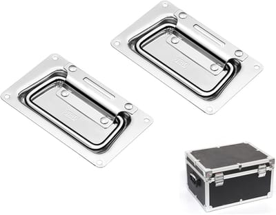 2 Stuks Opvouwbare Metalen Handvatten voor Gereedschapskisten - Veerbelast Doos Handvat voor Opslagdozen en Bagagevervanging