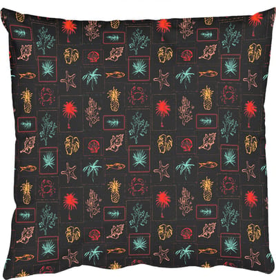 Sierkussens - Kussentjes Woonkamer - 50x50 cm - Zee - vis - koraal - Donker