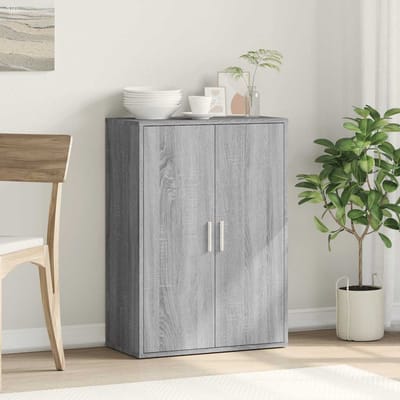 vidaXL - Dressoir - 60x31x84 - cm - bewerkt - hout - grijs - sonoma