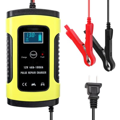 12V6A Volautomatisch oplaadapparaat voor auto-accu Intelligente opladers Pulsreparatie US Plug