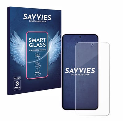 3 Stuks Savvies Screenprotector - geschikt voor Samsung Galaxy A56 5G (case-friendly) - beschermfolie glas transparant