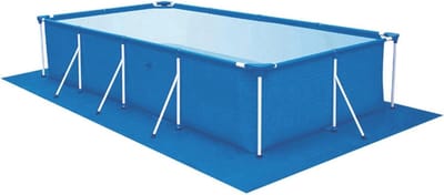 Zwembad grondzeil - Vloerbeschermer - Zwembad beschermen - Waterdicht PE materiaal - 3 x 5 m - Blauw