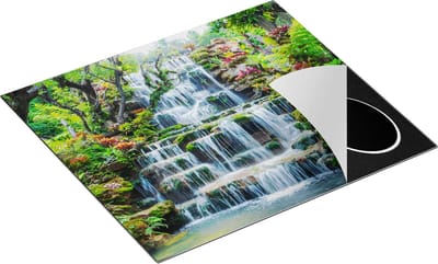 Chefcare Inductie Beschermer Tropische Waterval in Thailand - 60x50 cm - Afdekplaat Inductie - Kookplaat Beschermer - Inductie Mat