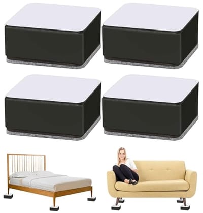 Bankverhoger 3 cm - Set van 4 Zelfklevende Meubelverhogingen van Koolstofstaal voor Banken, Bedden en Stoelen