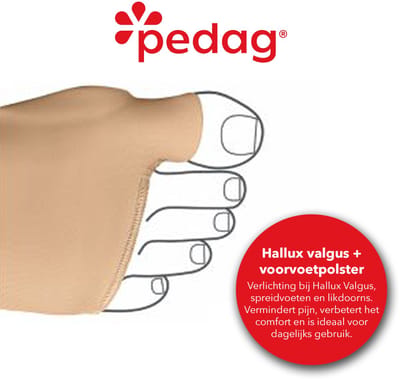 Pedag - Hallux valgus + voorvoet polster - Soft gel bescherming - Maat 35 t/m 40