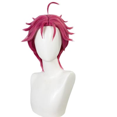 Anime Saja Jongens Jinu Baby Abby Mysterie Romantiek Cosplay Pruik Met De Gele Hoed Abby Cosplay Kostuum Accessoires roze