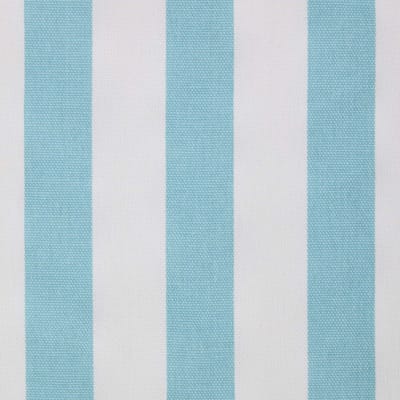 Homescapes Blauw en Wit Gestreepte Katoenen Stof - Verkocht per meter brede strepen, 150 cm breed