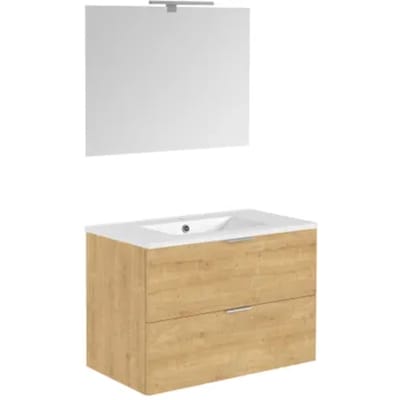 Allibert Badmeubelset Euro Pack 80cm Met 2 Lades Arlington Eik