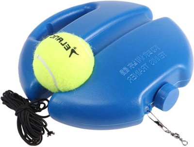 Tennis Trainingsset - Zelf Trainer - Bal Terugkaatsen - Antislip Basis - 21x21x5 cm - Blauw