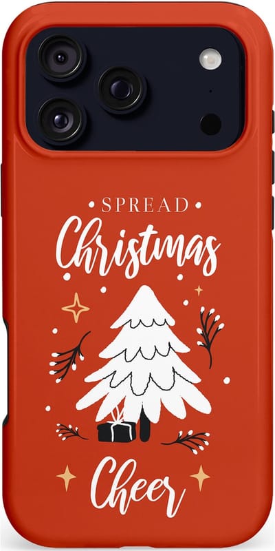 Casetastic hoesje geschikt voor Apple iPhone 17 Pro Max - MagSafe - Dubbellaagse bescherming - Verspreid het Kerstfeest - Fashion Case - Terracotta