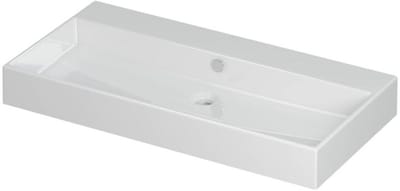 INK Unlimited Wastafel Porselein Zonder Kraangat - 900x450x110 mm - Glans Wit