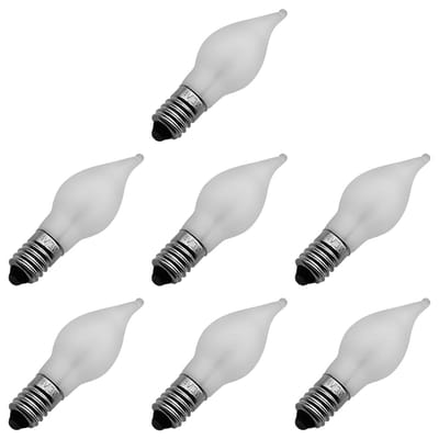 Reserve Kerstlampjes E10 - 7 stuks - Wolfraam - 34V/3W - Warm Wit Licht - 2200K - 13 Lumen - Dimbaar - Mat - Klassiek model