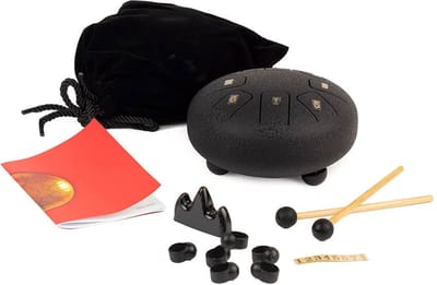 Tongdrum - Hayman HTDO608 - Stalen tongdrum 6 inch - 8 noten in C majeur - Mat zwart