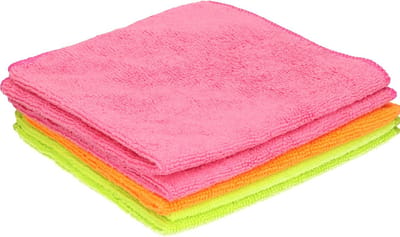 10x Microvezel huishoud/schoonmaakdoek gekleurd 35 x 35 cm - Sorbo vaatdoekjes - Wonderdoeken - Microvezeldoekjes