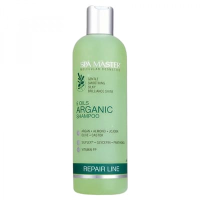 Spa Master Arganolie Shampoo – Herstelt Droog & Beschadigd Haar – met Argan, Jojoba, Amandel, Olijf & Castor Olie – 330ml