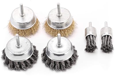 Dailygoody - Borstelset voor Boormachine - Draadborstels voor Roest en Verfverwijdering - 6-delig - Geschikt voor Diverse Toepassingen - Ideaal voor K