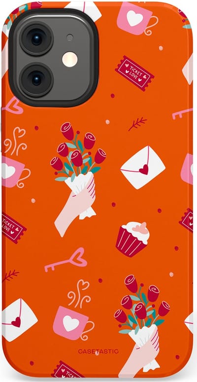 Casetastic Hoesje Geschikt voor Apple iPhone 12 Mini - Stijlvolle Beschermende Duo-layer Case - Valentijnsdag Feest