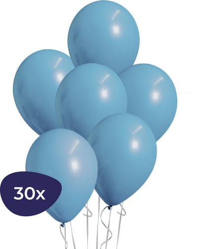 Blauwe Ballonnen - 30 stuks - Helium Ballonnen - Latex - Geboorte Versiering Jongen - Gender Reveal
