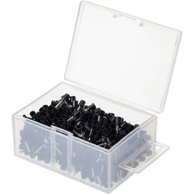 TRU COMPONENTS TC-11599336 Assortiment adereindhulzen 1.5 mm² Zwart 500 stuk(s)