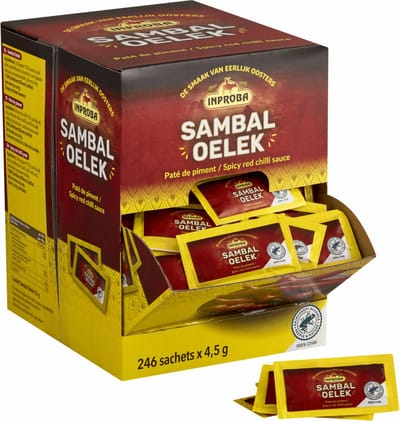 Inproba | Sambal Oelek | Dispenserdoos | 246 Sachets