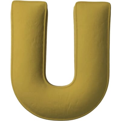 Kussen letter u Yellow Tipi Posh Velvet
