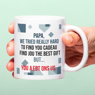 Papa Wij Hebben Echt Geprobeerd Grappige Cadeau Mok 330 ml – Beste Papa Koffiemok – Vaderdag & Verjaardag Cadeau