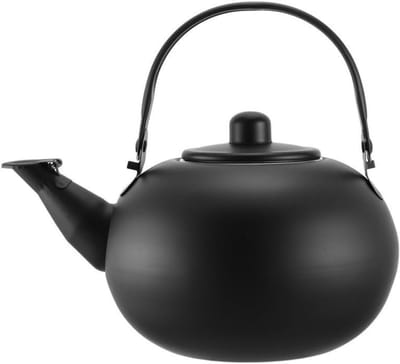 Waterkoker Met Fluitje - Theepot Kookplaat - Water Koken - Hoogwaardig Roestvrij Staal - 1.5 Liter - Zwart