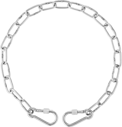 Roestvrijstalen Poortkettingslot 50cm - Duurzame Schakelketting met Bevestigingshaken voor Houten Poorten en Omheiningen