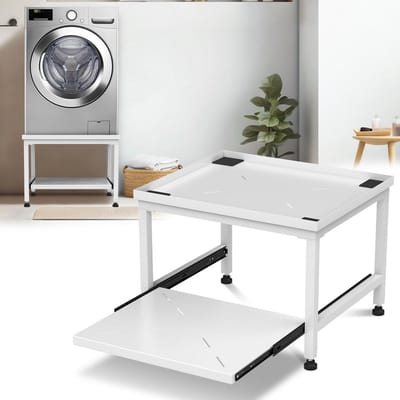 Wasmachine Onderstel met Lade 45.5 cm Hoogte - Apparaatstandaard met Antivibratie
