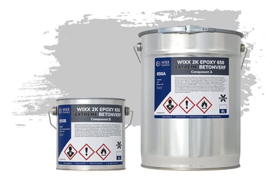 Wixx 2K Epoxy 650 Extreme Betoncoating - 10L - RAL 7047 | Telegrijs 4