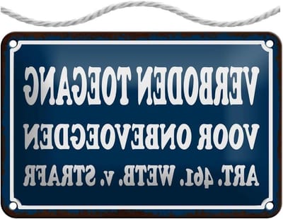 Metalen Waarschuwingsbord - Toegangsverbod Schild - Gebied Afzetten - Verhoogd Mat Design - 18 x 12 cm - Meerkleurig