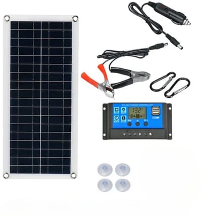 Draagbaar Flexibel Zonnepaneel 12V - 10-15 Watt - Inclusief 60A Controller - Compact 43 x 20 cm Formaat