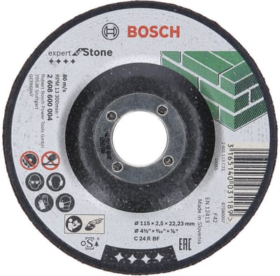 Bosch - Doorslijpschijf gebogen Expert for Stone C 24 R BF, 115 mm, 22,23 mm, 2,5 mm