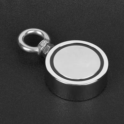 Magnetische Haak Dubbelzijdige Magneet Rivier Recycling Enkele Ring N35 265LBS 20 Meter black