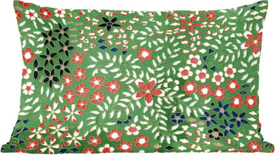 Sierkussens - Kussentjes Woonkamer - 60x40 cm - Bloemen - Groen - Kerstmis - Rood - Feestdagen