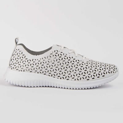 Baskets Casual en Cuir Pour Femme. Purapiel Reyza 102887 37 blanc