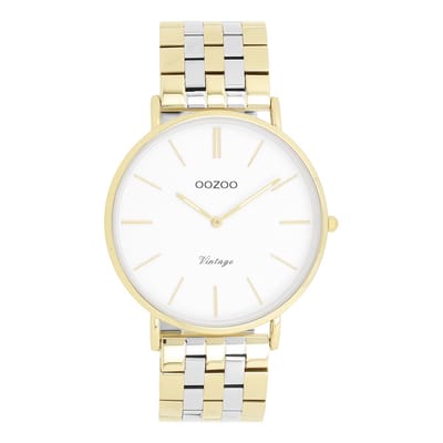 OOZOO Vintage series - Goudkleurige horloge met roestvrijstalen armband roestvrijstalen armband - C20402