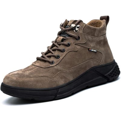 Winter Men's Safety Shoes Indestructible Steel Toe Shoes Welding Safety Boots For Men Anti-smash Work Boots 37 bruin
