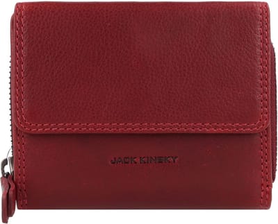 Jack Kinsky Portemonnee RFID-bescherming Leer 11 cm - Jongens - Horizontaal - rot