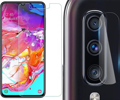 Screenprotector geschikt voor Samsung Galaxy A70 - Camera Screen Protector Glas
