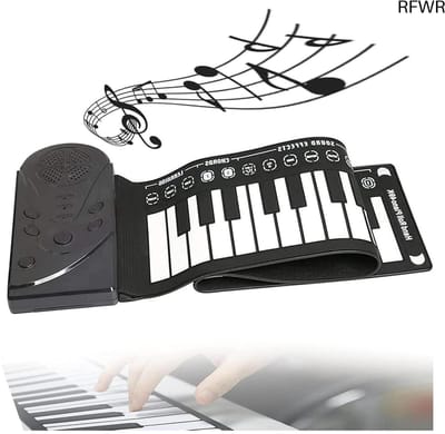 RFWR® Opvouwbare Piano met 49 Toetsen - Draagbare Muziek Piano met Ingebouwde Speaker en Geluidsfuncties