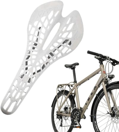 Fietsstoelkussen - Fietszadel - Comfortabel Fietsen - Schokabsorberend Ontwerp - 23 cm - Wit