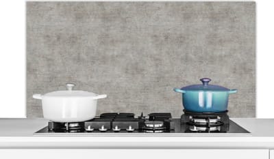 Spatscherm keuken 120x60 cm - Kookplaat achterwand Beton - Oud - Grijs - Patronen - Muurbeschermer - Spatwand fornuis - Hoogwaardig aluminium